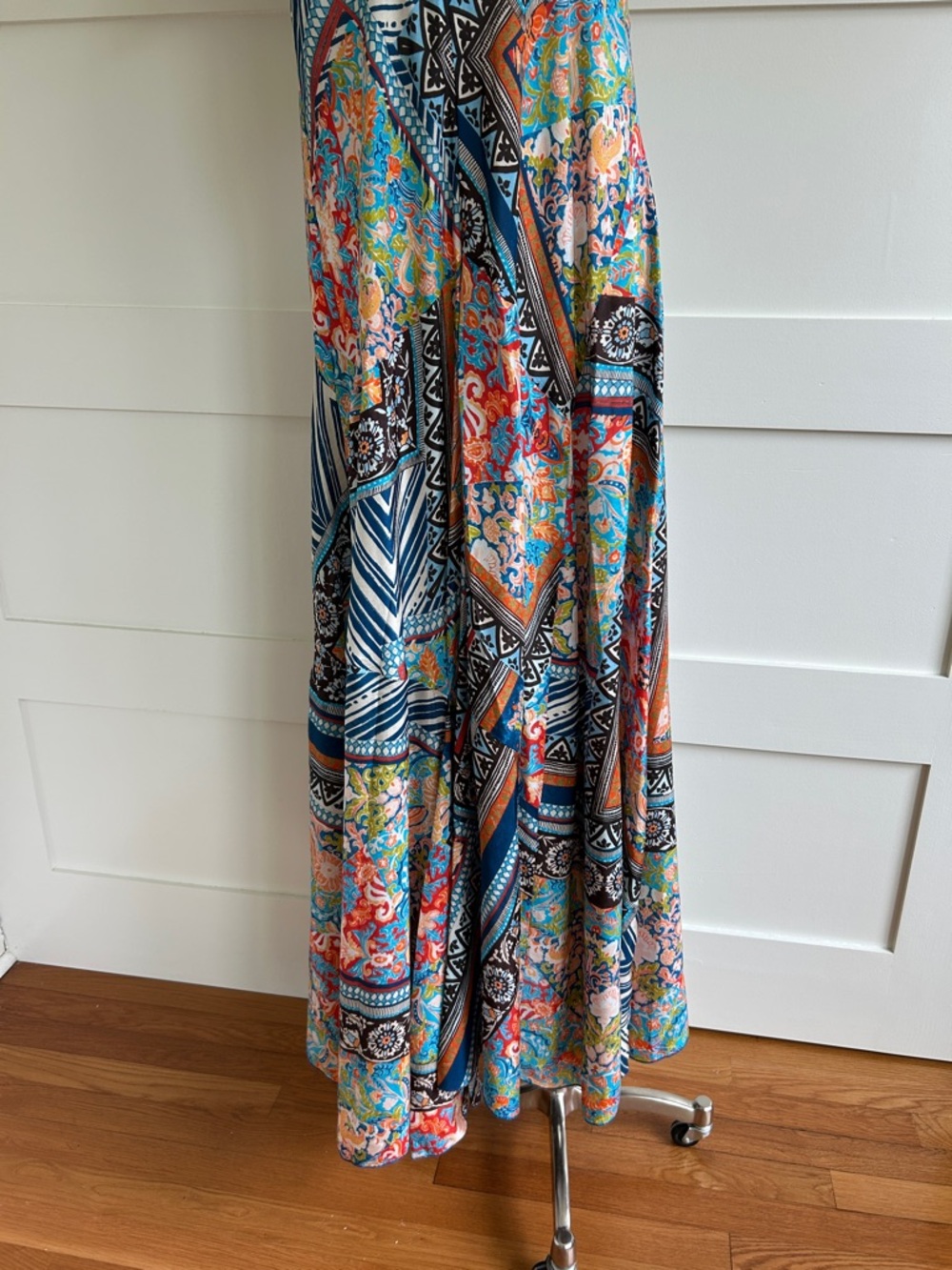 JOHNNY WAS- silk maxi patchwork dress - Picture 4 of 7
